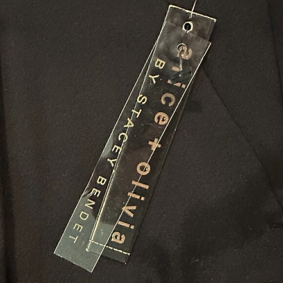 Alice & Olivia Black Silk Employed Pants - NWT - Picture 6 of 8